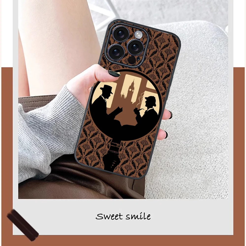 221B TV S-Sherlock H-Holmes Phone Case For iPhone 16 15 14 13 12 11 PRO MAX PLUS Mini TPU Soft to  Skin-friendly case