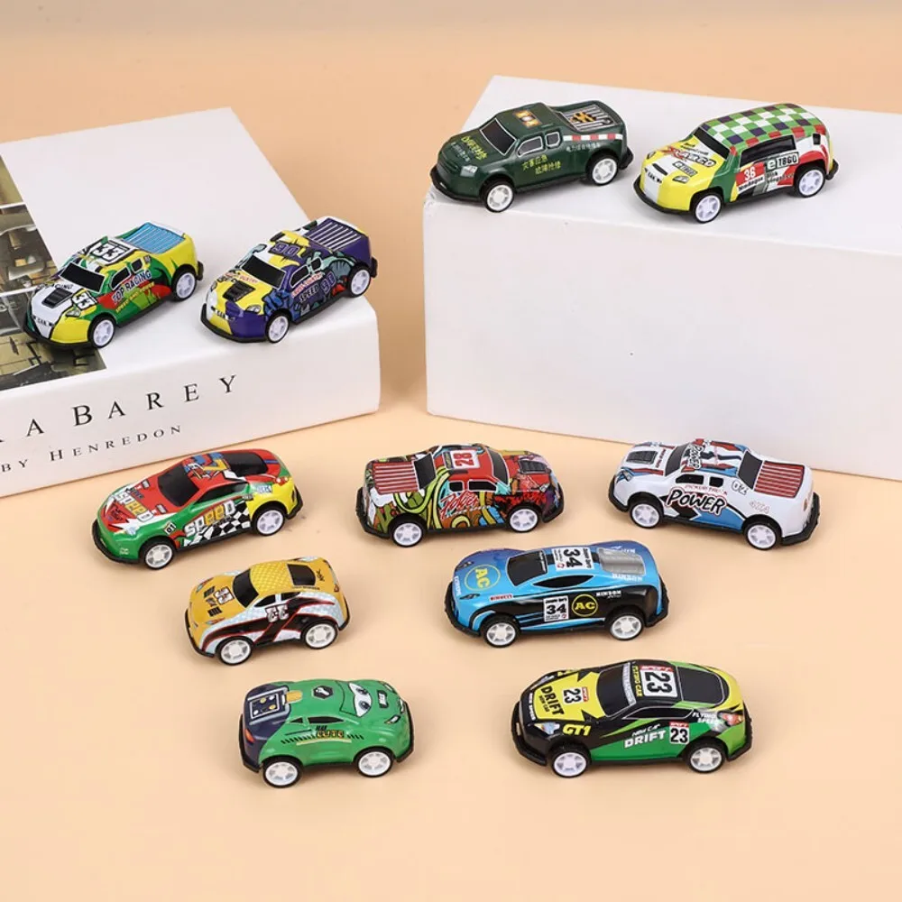 Spielzeugauto aus legiertem Metall für Kinder und Jungen, zum Zurückziehen, Mini-Fahrzeug, Sammlerstück, Geschenk für Kinder, lustiges Spielzeit, Zuhause, Schule, Spiel 124