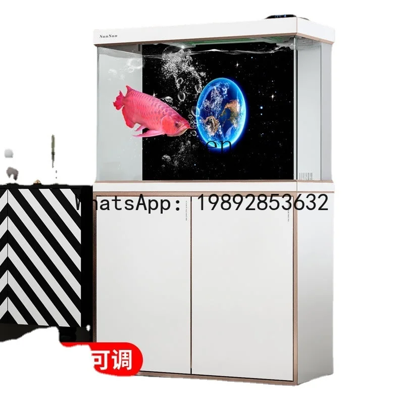 Fish Tank Bottom Filter Aquarium Living Room Large Household Floor Glass Ecological Fish Tank