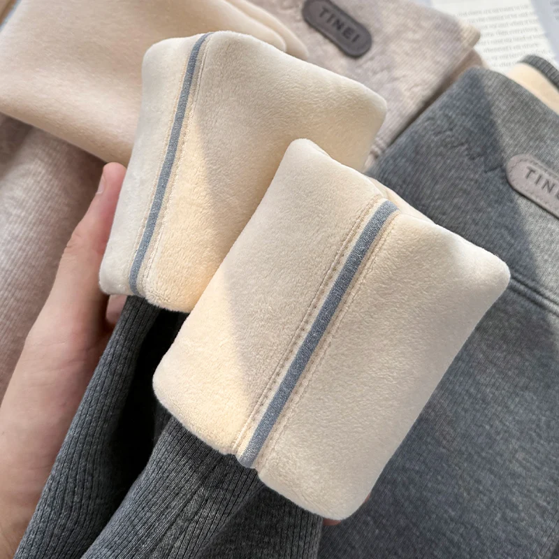 Women Sherpa Fleece Lined Leggings 2026 New Autumn Winter High Waist Tummy Control Thermal Warm Cotton Pants