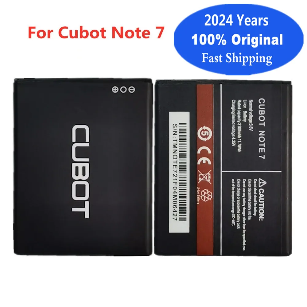 2024 Years 3100mAh New Original Phone Battery For Cubot Note 7 Note7 Rechargable Replacement Battery Batteries Batteria