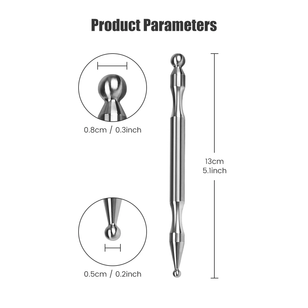 1 قطعة عصا تدليك برأسين الفولاذ المقاوم للصدأ الوخز بالإبر القلم مدلك عميق الوجه الاسترخاء الجسم جهاز تدليك قابلة لإعادة الاستخدام نقطة القلم