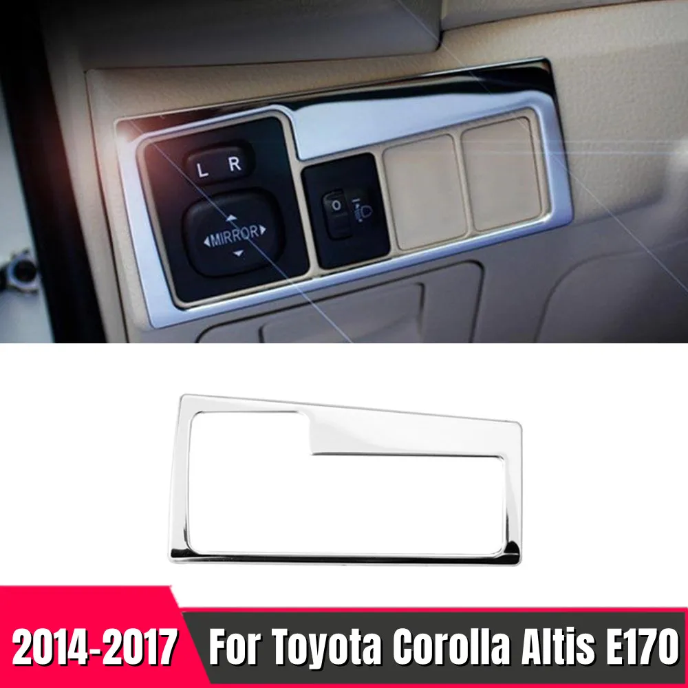 For Toyota corolla 2014-2017 Stainless Steel full set Interior Accessories Car Front Rear reading Lampshade read light Cover