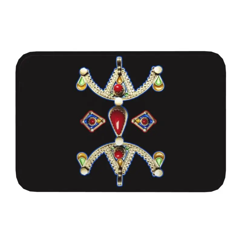 Custom Z Imazighen Kabyle gioielli zerbino antiscivolo ingresso bagno cucina pavimento porta Mat Amazigh Berber etnico Garage tappeto tappeto