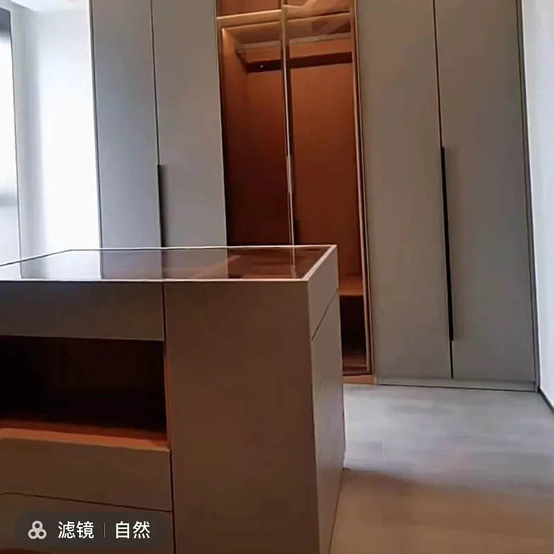 Household light luxury double sided locker, cloakroom display storage integrated floor cabinet