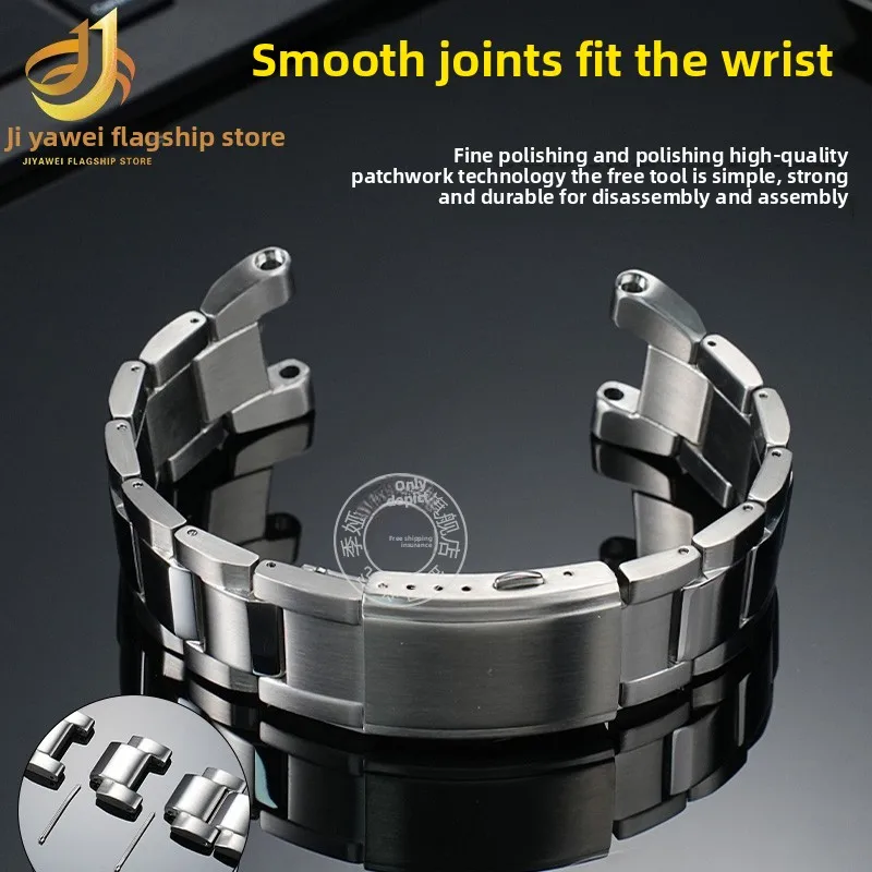 حزام ساعة من الفولاذ المقاوم للصدأ لساعة كاسيو جي شوك GST-210/410/W100/S110 GST-400G للرجال سوار ساعة معدني معصمه إكسسوارات سوار