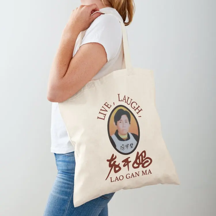 Live, Laugh, Lao Gan Ma Tote Bag