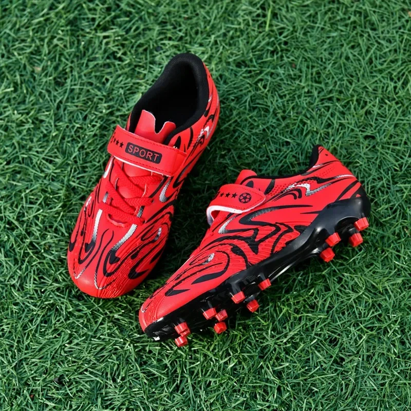 2024 New Children\'s Football Shoes Outdoor Football Training Long Nail Sports Boots Children\'s Anti Slip Football Shoes Unisex