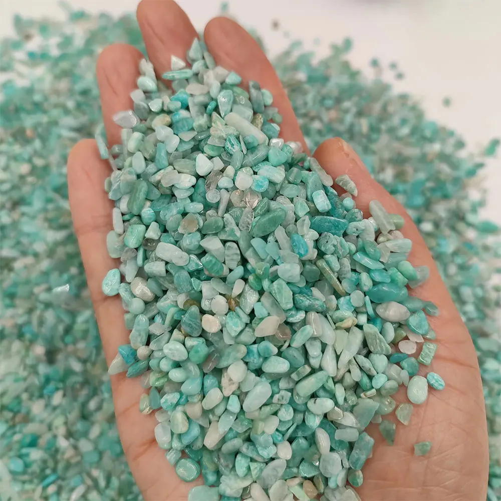 Natural Stone Crystals Mini Peridot Amazonite Malachite Chips Crystal Stones Gravel Minerals Quartz Home Decoration DIY Aquarium view 6