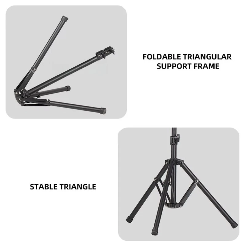Microphone three-legged floor microphone stand Outdoor stage metal telescopic tripod