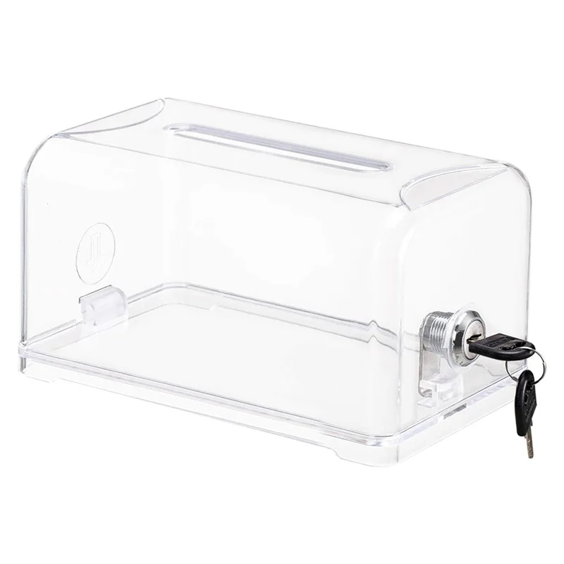 B24B 2X Donation Suggestion Box With Lock, Ballot Box,Suggestion Box For Fundraising, Donation, Tip Jars, Raffle Box