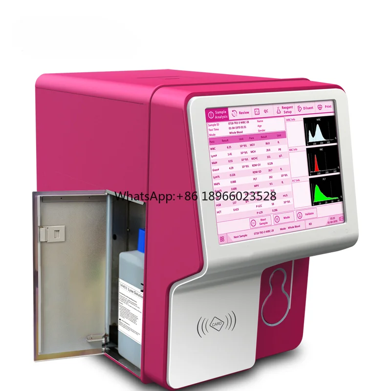 Veterinary 3 Part Hematology Analyzer Auto Vet Closed System CBC Analyzer Price Genrui Brand Genvet VH30