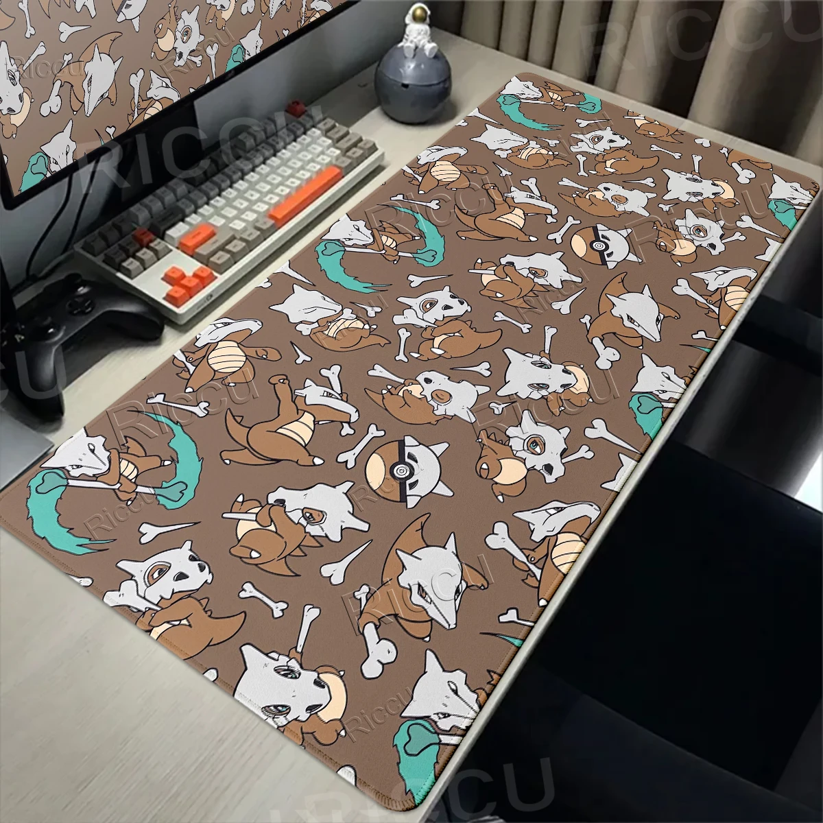Large Mouse Pad XXL Office Computer Desk Mat Gamer Accessories Pokemon Cute Cubone Mousepad Gaming Keyboard Tablepad PC Playpad