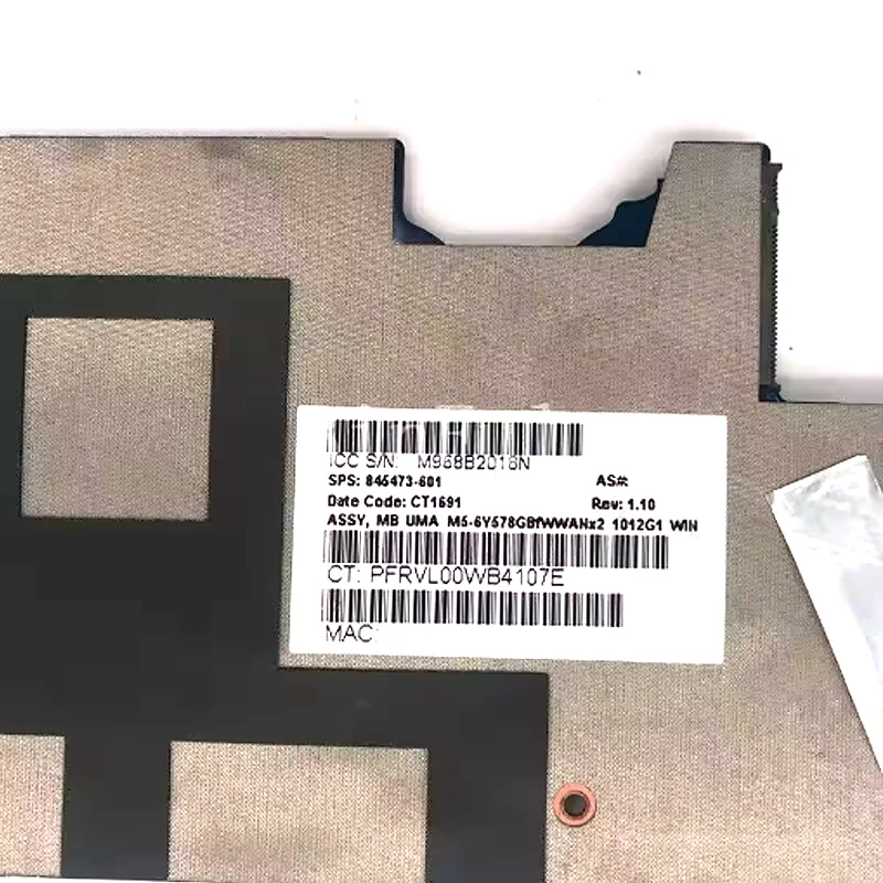 

845473-001 845473-501 845473-601 Материнская плата для HP X2 1012 G1 с процессором SR2EG M5-6Y57, материнская плата для ноутбука, 100% полное тестирование, хорошо