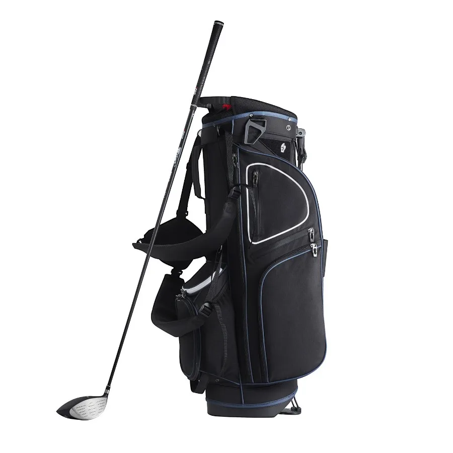Golf Cart Bag with 14 Way Organizer Divider Top, 35' 11 Pockets Premium Cart Bag with Stand, Durable Golf Bags with Handles Dus