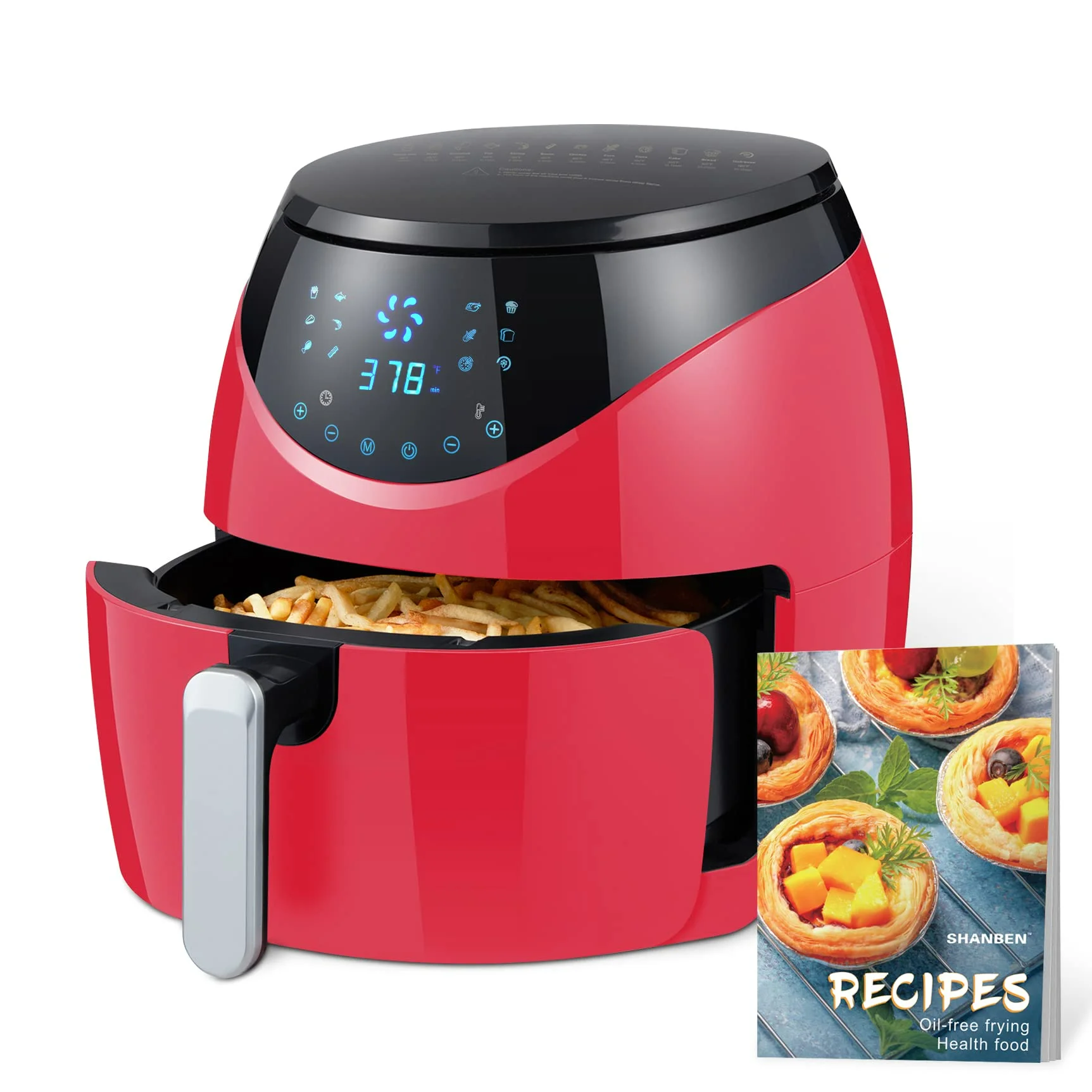 Hot Sale Home Appliances 6.5L 1700w High PowerCustomized Temp/Time for Large Family Size Electric Deep Air Fryer Oven