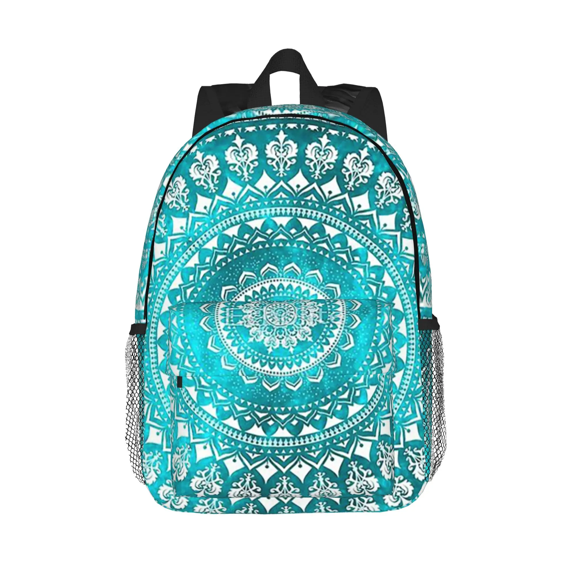 Mandala Turquoise Backpack Hot Sale Daypack Large Capacity Boys Girls BookBag Shoulder Bags for Men Women School Bag