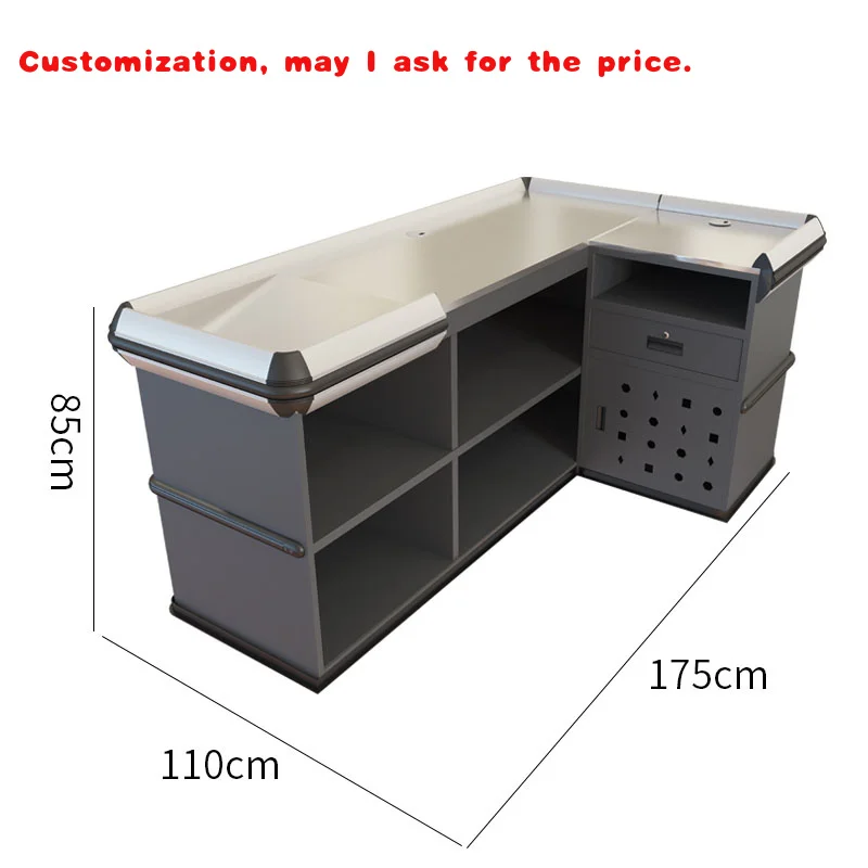 

Изготовленный на заказ. Комбинация кассового аппарата в деревянном стиле для супермаркета и спиртного шкафа Съемная кассовая стойка со стеклянным дисплеем