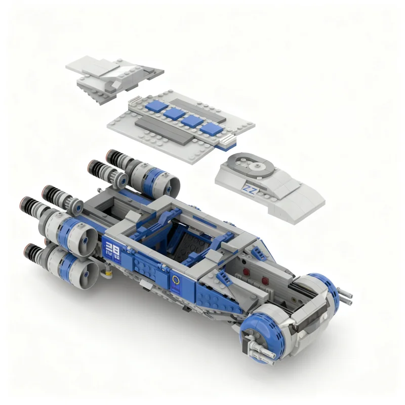 

934PCS Star Battle Movie Resistance Intersystem Transport Ship Model DIY Creative Ideas Child Toy Assembly Puzzle Gift 75293