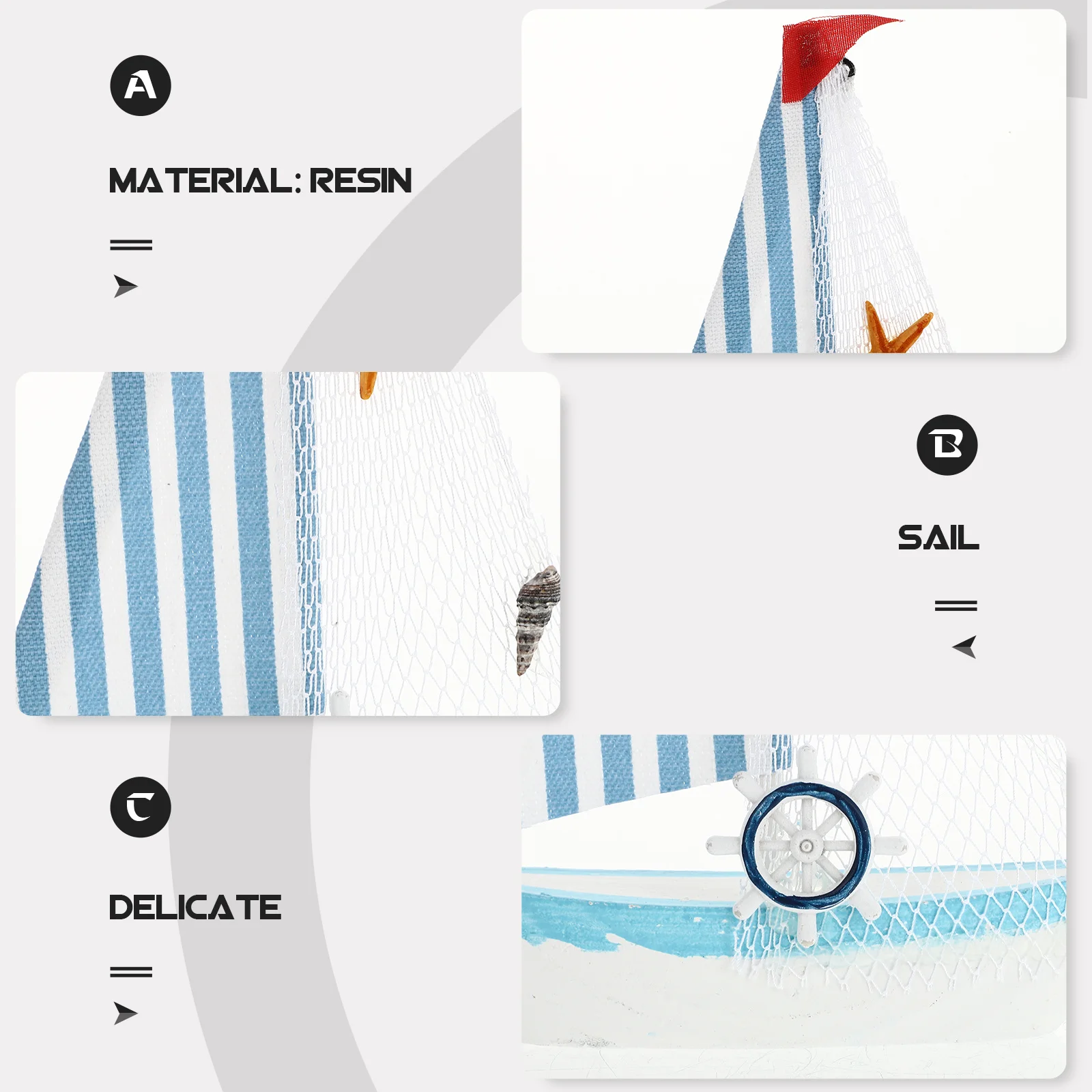 

Elegant Sailboat Decor Delicate Sailing Decoration Home Crafts Creative Boat Models Warm Comfortable Atmosphere