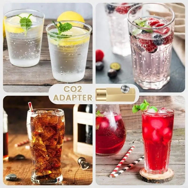 CO2 REFILLA ADAPTADOR BRASS BRASS Acessório conexão Homebrew para CO2 Sodas Stream Tanks Filler TR21-4 para W21.8-14