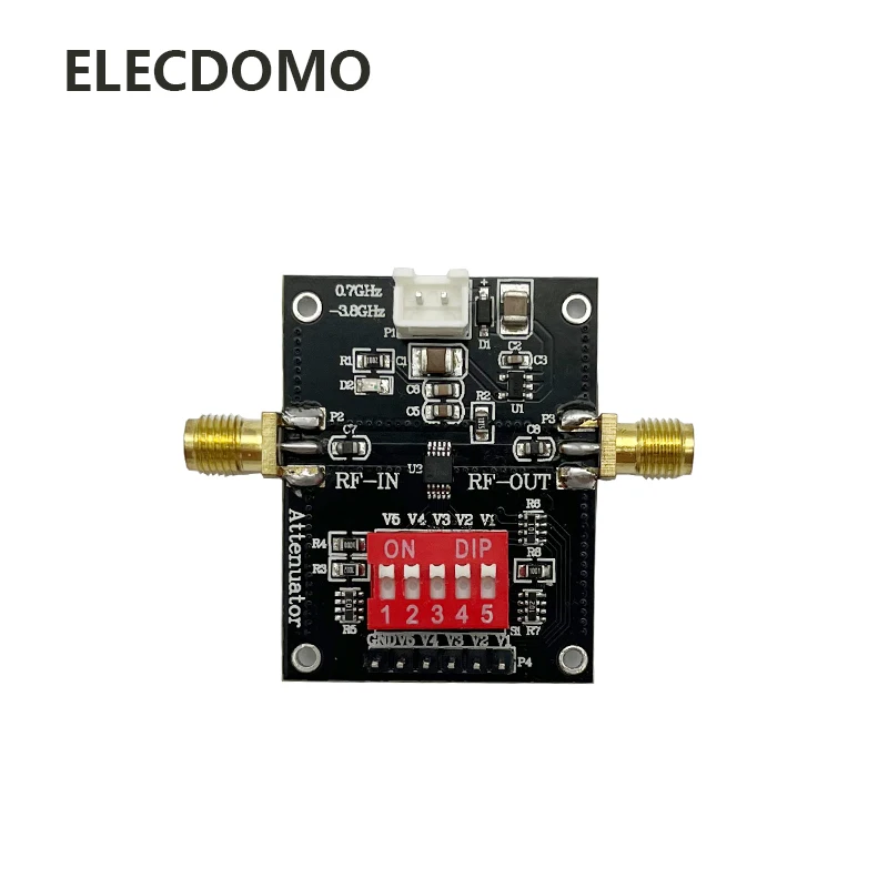 5-Bit Digital Step Attenuator Module, 0.7-3.8GHz, 1dB Step to 31dB, +/-0.2dB Accuracy, High Precision RF ATT DIY Board HMC273