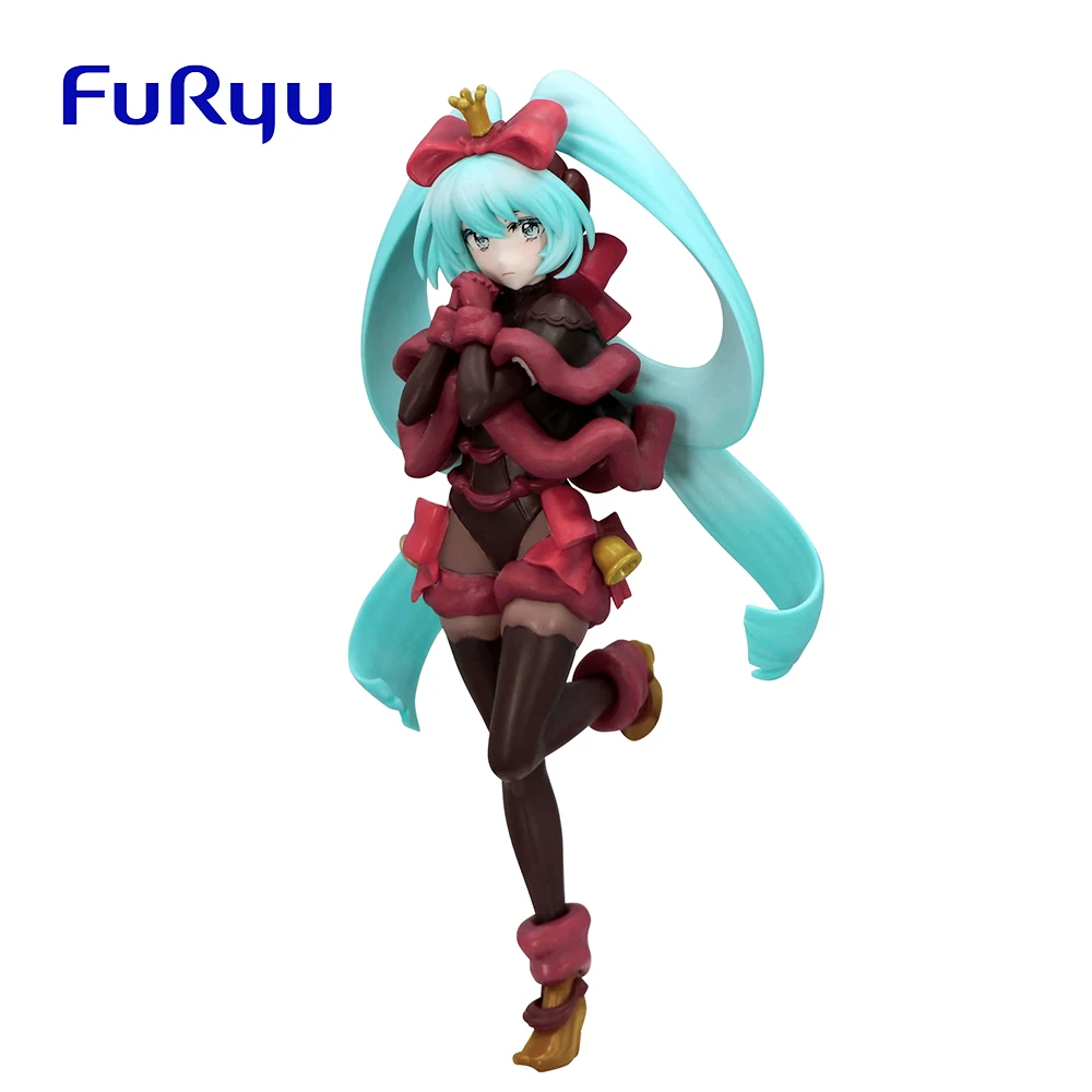 Original FuRyu Vocaloid Hatsune Miku Christmas Cake with Raspberry Flavor Pvc Anime Figure Action Figures Model Toys