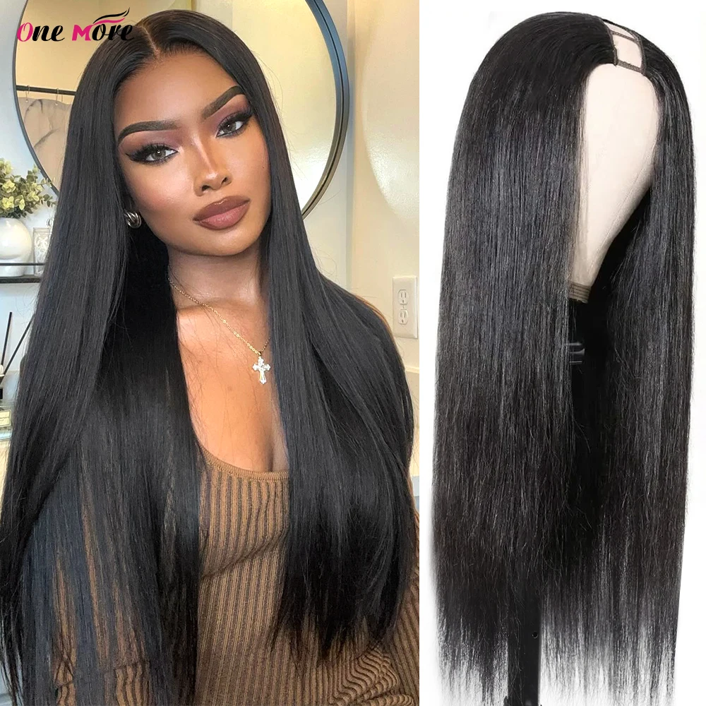 

Straight Wigs Cheap U Part Wig Brazilian Human Hair Wigs For Women Virgin Hair Glueless Middle U Shape Wig 180 Density wholesale