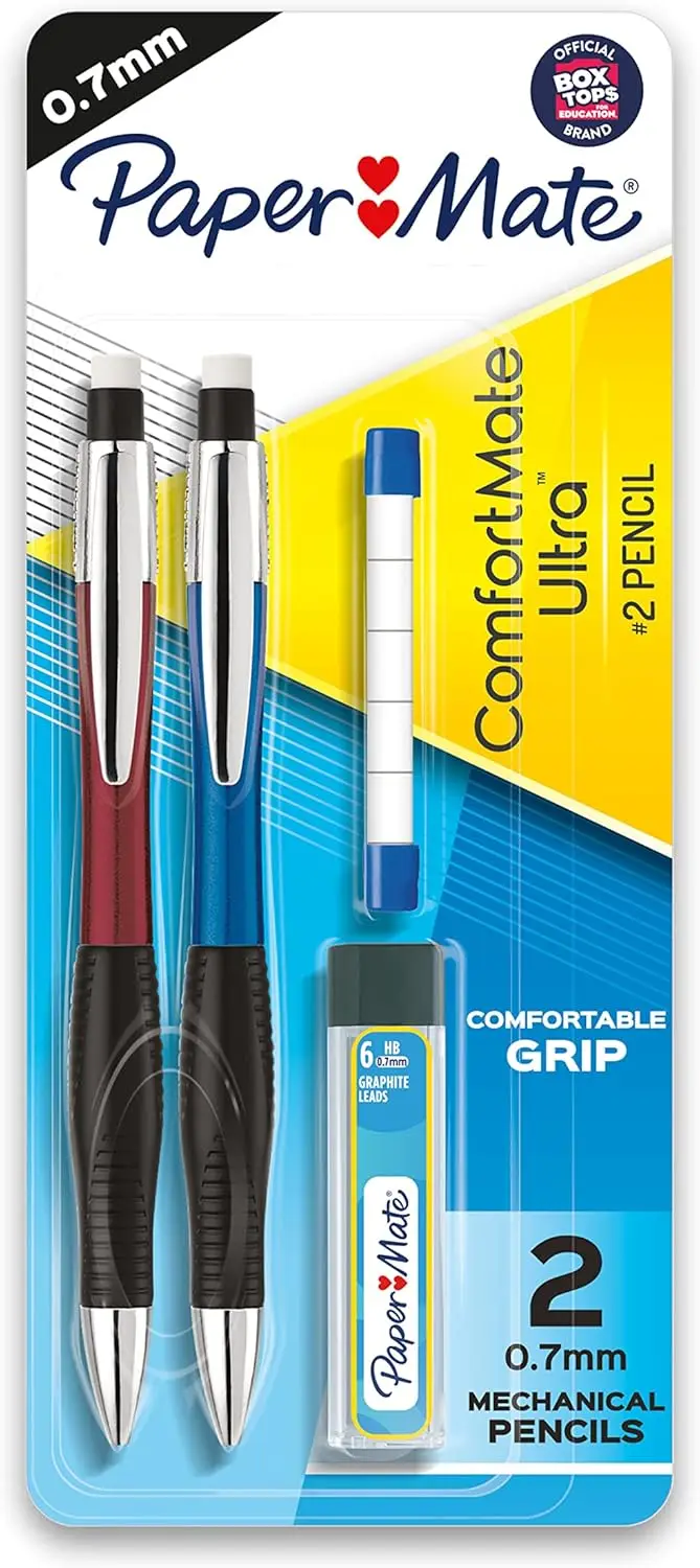 

Набор механических карандашей Ultra, 0.7 мм, HB # 2 шт., разные цвета, 2 упаковки для плавного письма