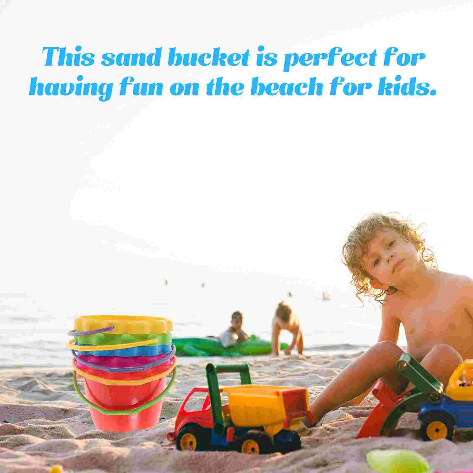 5 Pcs Toy Beach Bucket Portable Sand Buckets Toys Water Playthings Outdoor Folding Children Kids Plastic Holders Baby