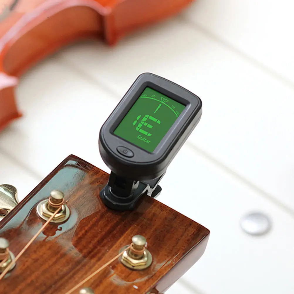 

Creative Guitar Violin Ukulele Tuner Precision Adjustment Portable Durable Non Slip Clamp Design Easy Use Exquisite Instrument
