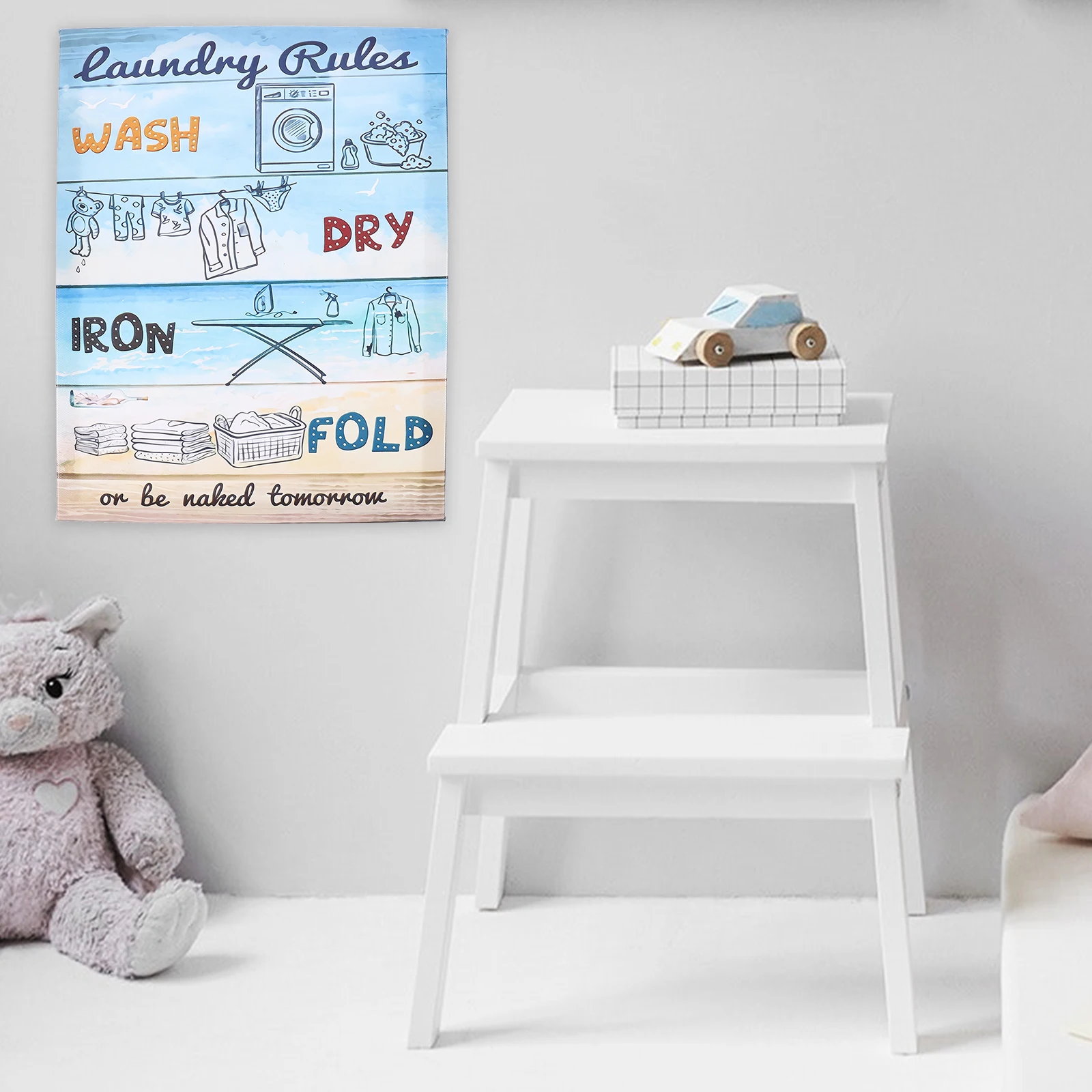 

Laundry Room Wall Art Large Canvas Painting Decor s Rule Laundry Rules Canvas Wall Art Bathroom Living Room Decor