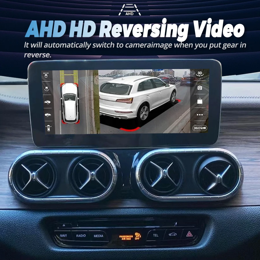 شاشة Qled 12.3 بوصة لسيارة Mercedes X Class 250d 2019 X200 X220d X350d W470 أندرويد مشغل فيديو الوسائط المتعددة ستيريو GPS CarPlay
