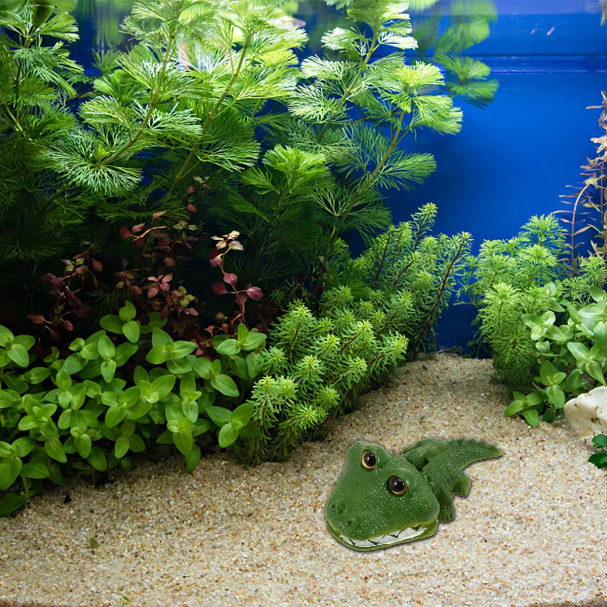 Aquarium Fish Alligator - Ornamento Criativo de Jacaré com Bolhas,