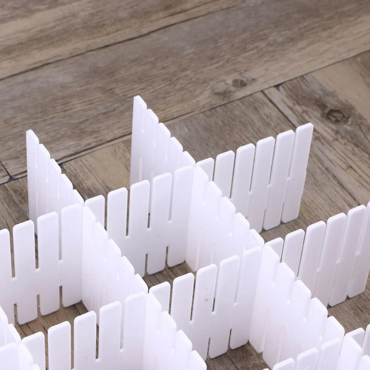 Divisórias de Gaveta (8 Peças) em PP Resistente e Ajustável para Cozinha, Banheiro, Escritório, Quarto, Roupas, Roupa Íntima e Talheres