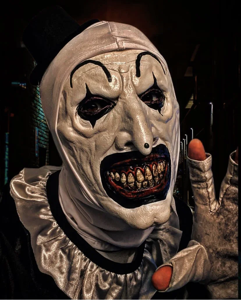 Terrifier Art The Clown Horror Mask Cosplay Funny Evil Joker Hat Latex Masks Halloween Party Costume Props