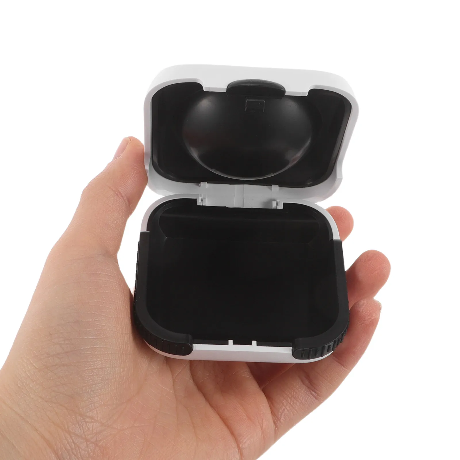

Waterproof Hearing Aid Case Hard Protective White Pocket Size Storage Box Cushioned Travel Hearing Aid Protective Cover Portable
