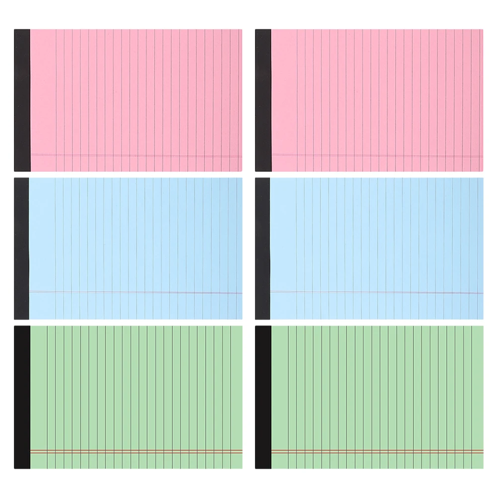 6 قطع من دفتر المفكرة الورقية المسطرة بنمط بسيط مثالي لتدوين الملاحظات واستخدام اللوازم المكتبية