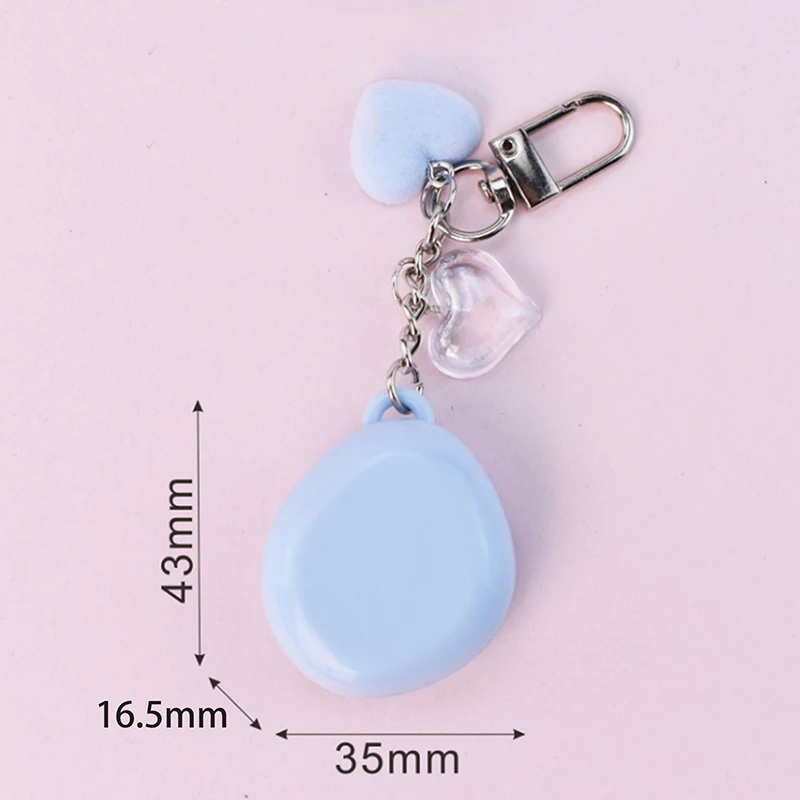 Colorful Keychain Empty Makeup Compact Diy Refill Case With Aluminum Tray Portable Cosmetic Storage Small Blush Container