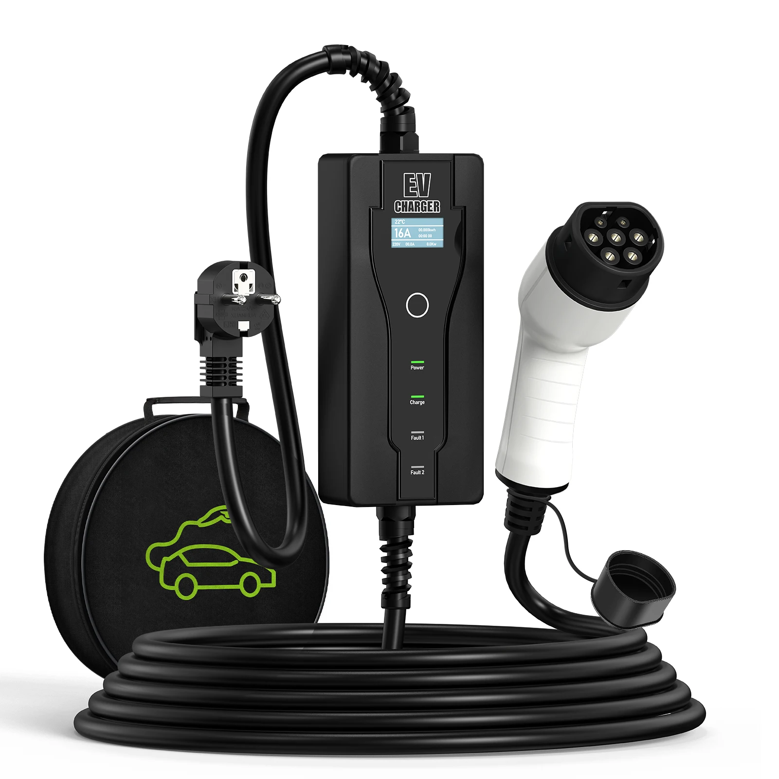 

EV portable fast charger 7.2kw 11kw 22kw AC wall-mounted ev dc ac charging station for cars ccs1 to ccs2