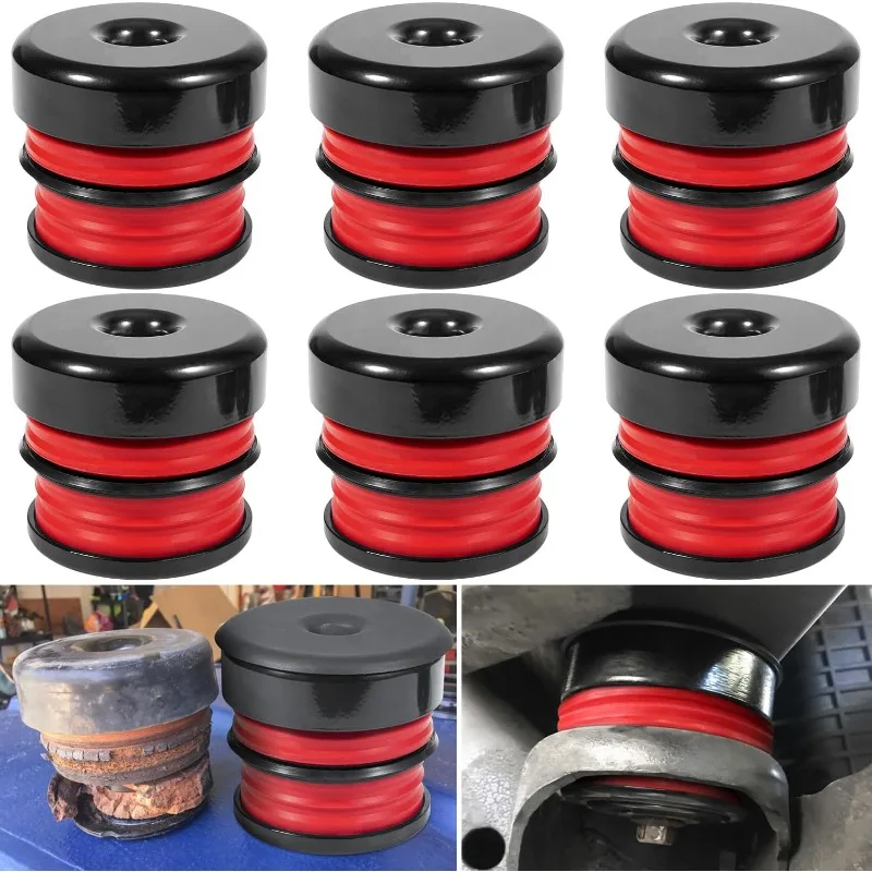 home.Silicone Body Mount Kit for 2008-2016 Ford F-25 Ride Durable Components Outperforms OEM and PU Mounts (Red 6 Pack)