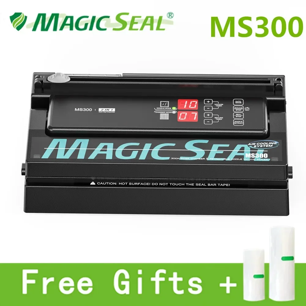 MAGIC SEAL Vacuum Sealer Professional Commercial Food Sealing Machine Fully Automatic Small Household Sealing Machine MS300