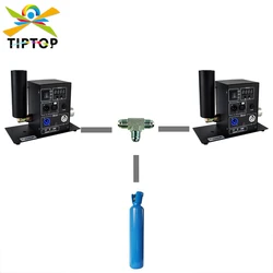 Gigertop-manguera de Gas con pantalla LCD, máquina de chorro de Co2, conexión en T, 2x3m, 1x6m, máquina de columna de escenario de buena calidad