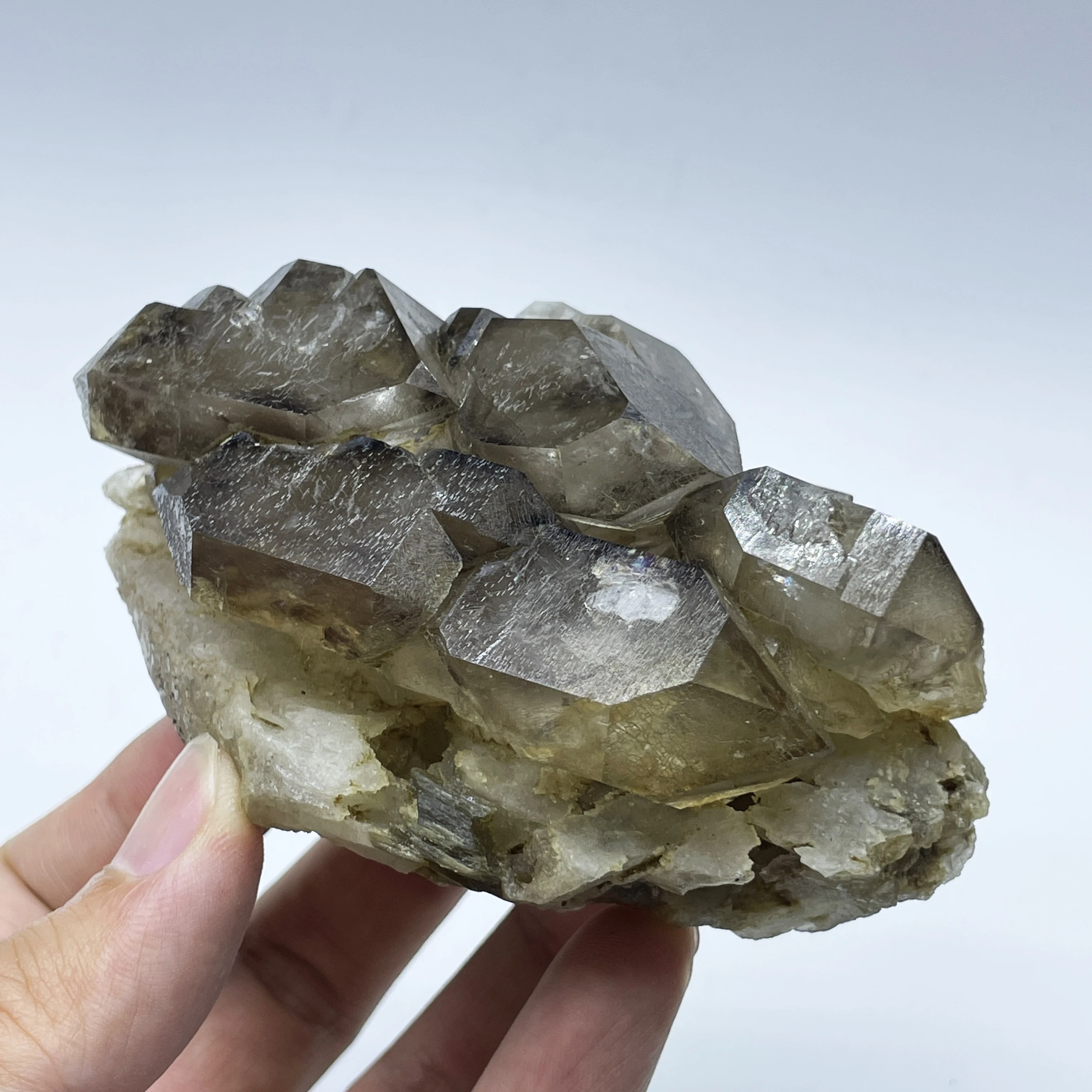 388g Natural Skeletal Crystal Mineral Specimen Herkimer Stones And Crystals Healing Grystals Quartz Home Decorations