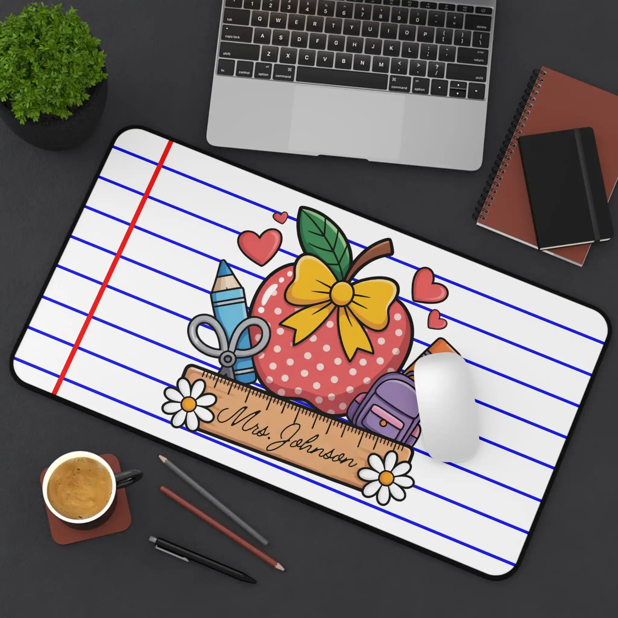 Stationery Patterned Mousepad,non-slip and Waterproof Mouse Pad, Office Gaming Desk Decoration Mat,the Perfect Gift for Friends.
