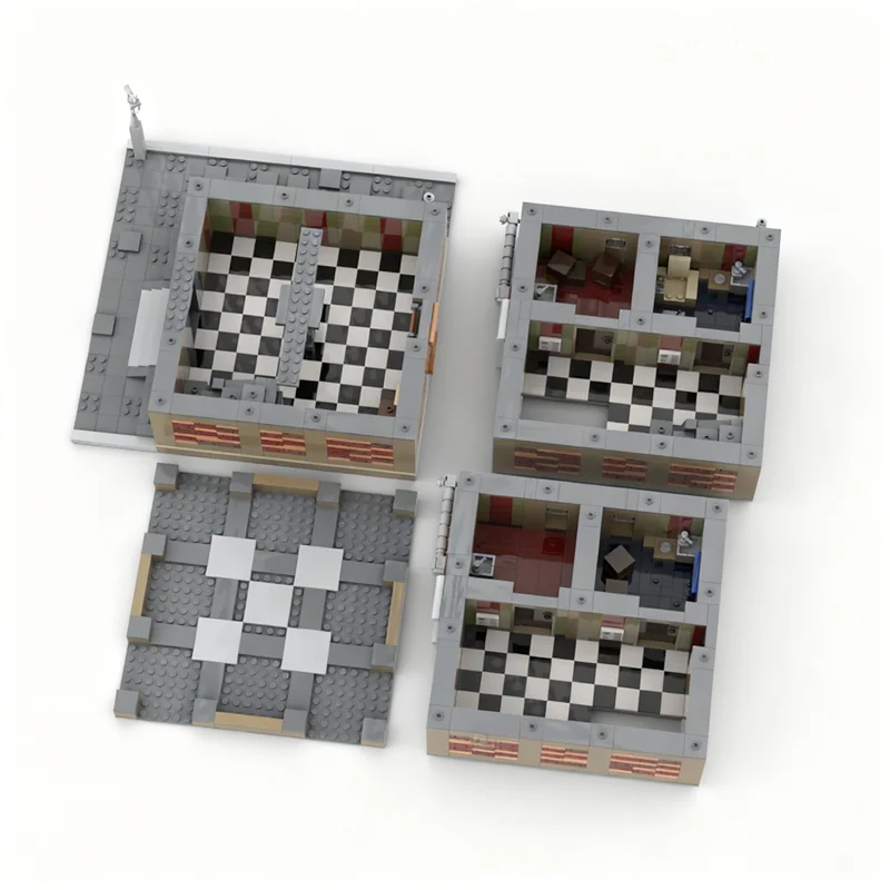 2440pcs MOC Rustic Apartment Modular Model Building Blocks Construction Creative Assemble Idea Kids Education Christmas Gift Toy
