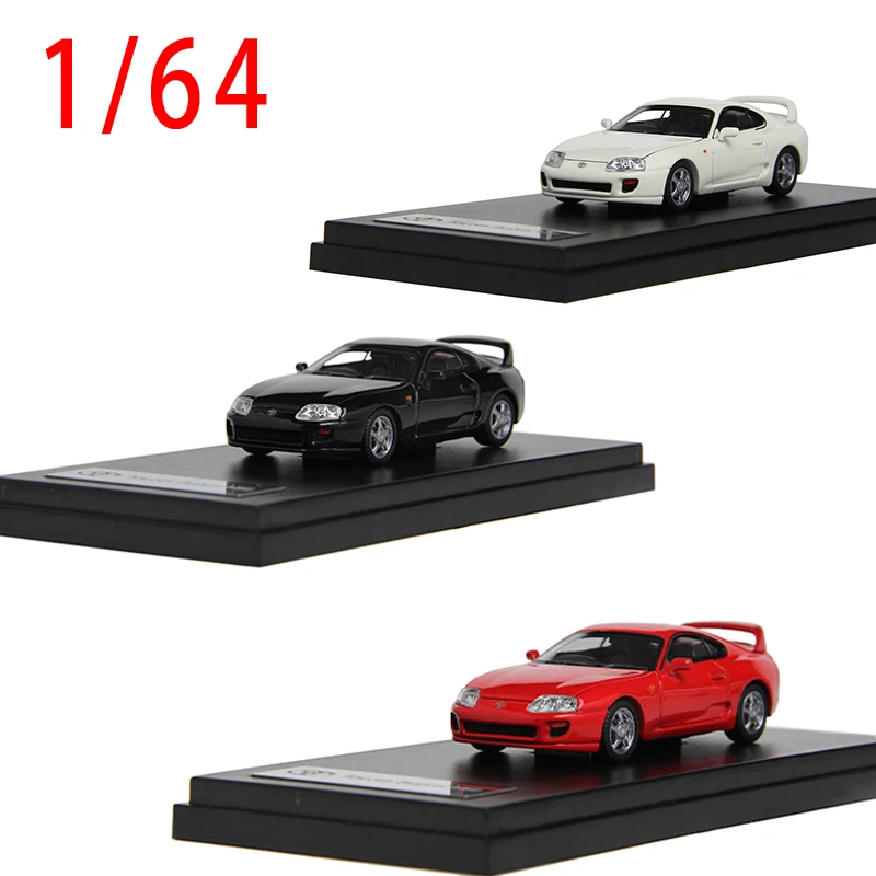 LCD 1:64 Supra Mk4 A80 coche en miniatura de aleación Diecast 1/64 Toyota Supra colección de modelos de coches vehículos de juego juguetes para niños
