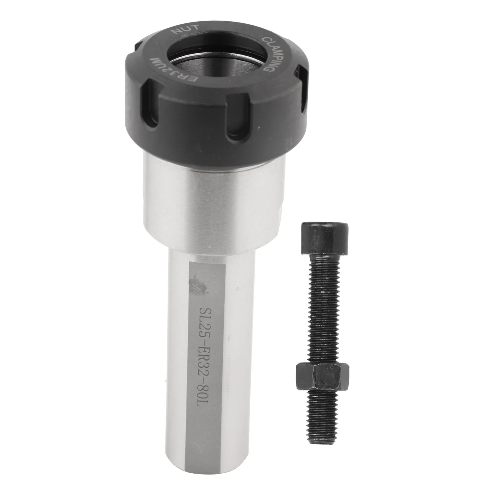 Collet Chuck Holder Straight Shank Extension Rod CNC Lathe Machine Tapping Tool SL25-ER32-80L