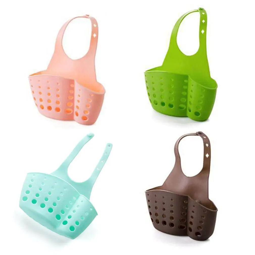 Sink Shelf Soap Sponge Rack Kitchen Drain Holder Sink Holder Kitchen Portable Hanging Bag Basket household kitchen Storage Racks