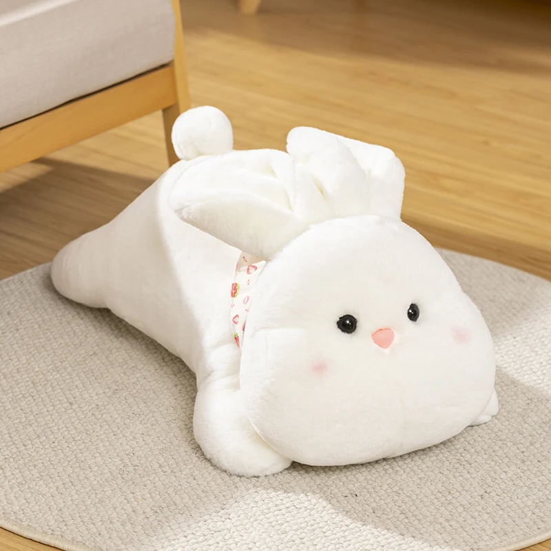 Kawaii White Rabbit Plush Toy Lying Down And Sitting 40/50cm White Rabbit Plush Toy For The Girl's Christmas Gift